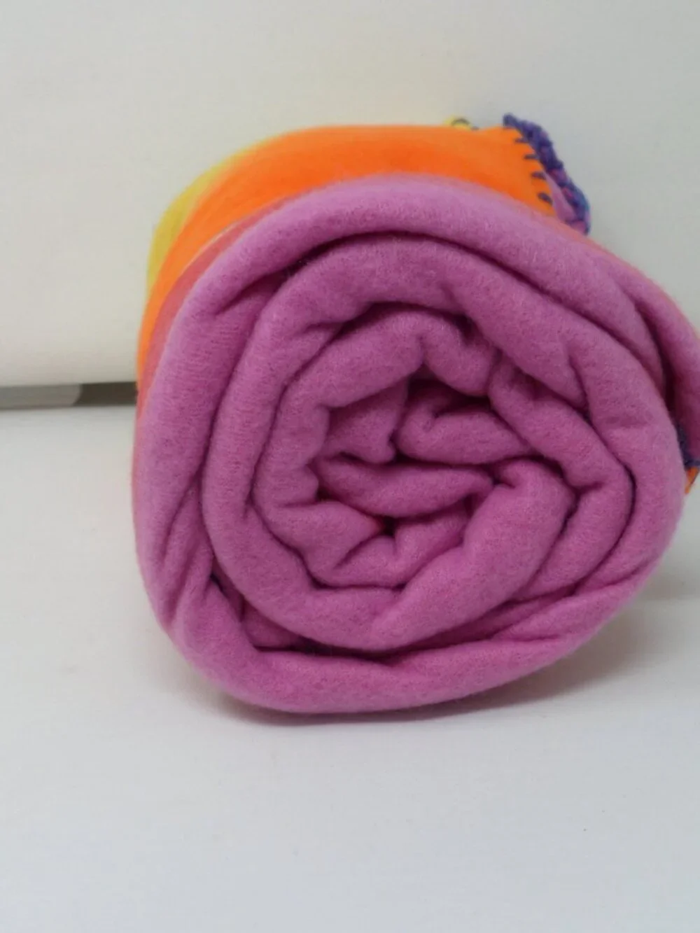 Rainbow Color Fleece Throw